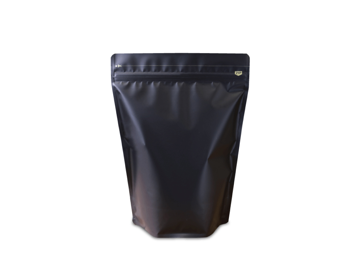 【コーヒー専用袋】アロマキープパック(チャック付き）500g用　ブラック